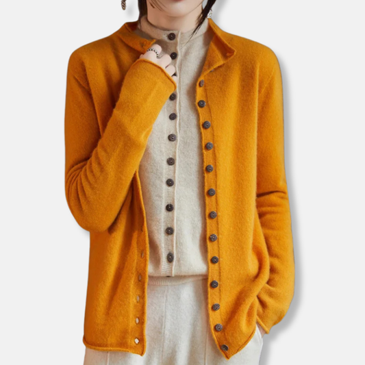 Sofia Wool Two-Piece Set | Relaxed Fit Collared Cardigan Set
