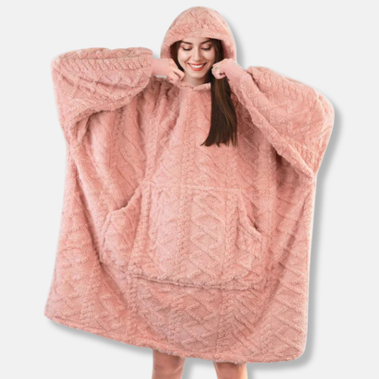 Isabella Fleece Blanket Hoodie | Oversized Hooded Knee-Length Hoodie