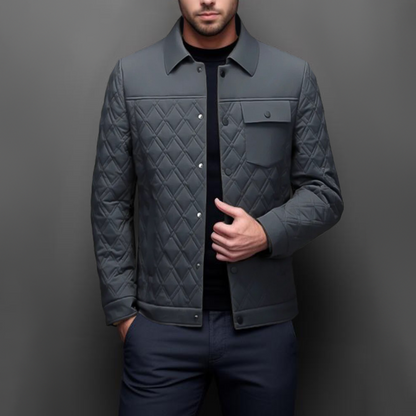 Theodore Quilted Jacket | Collared Button Front Jacket