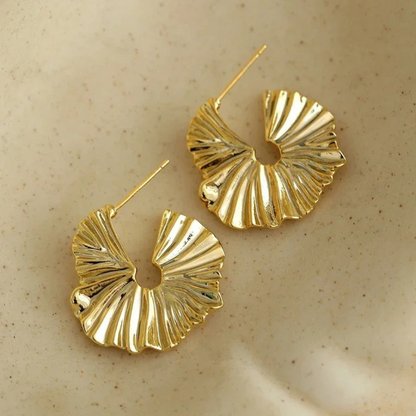 Textured Gold Earrings | Sophia