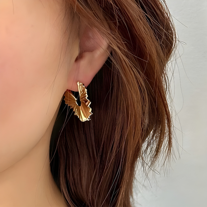 Textured Gold Earrings | Sophia