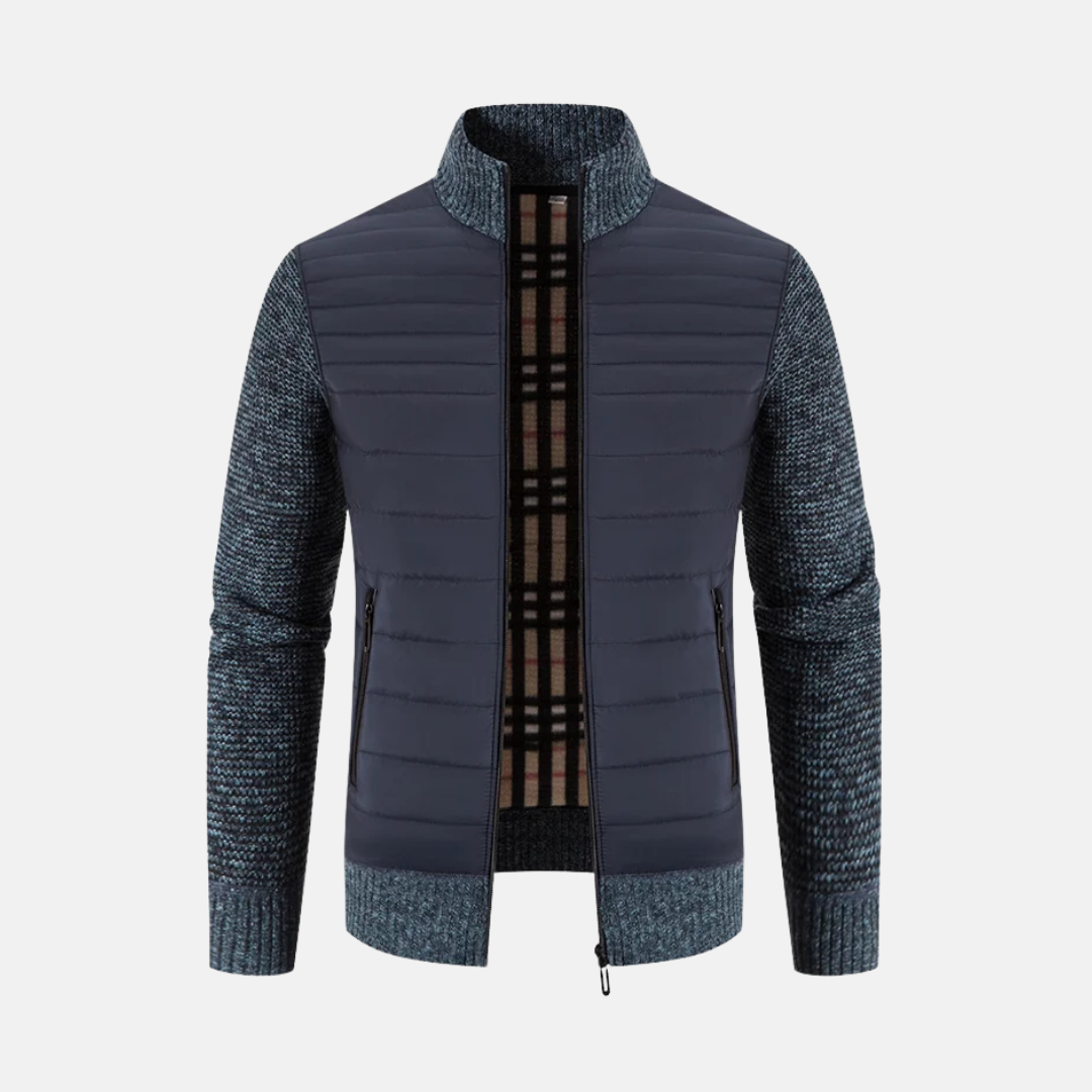 Benjamin Hybrid Jacket | Slim Fit Quilted Zip Front Jacket