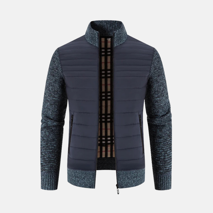 Benjamin Hybrid Jacket | Slim Fit Quilted Zip Front Jacket