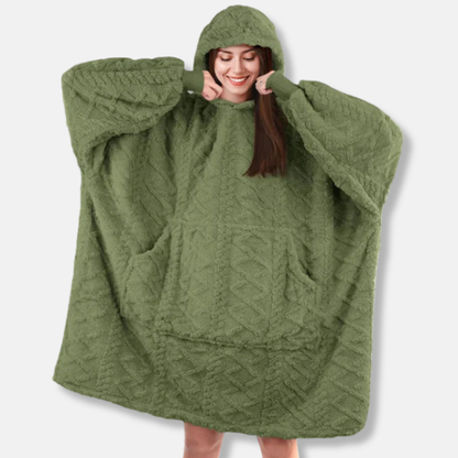 Isabella Fleece Blanket Hoodie | Oversized Hooded Knee-Length Hoodie