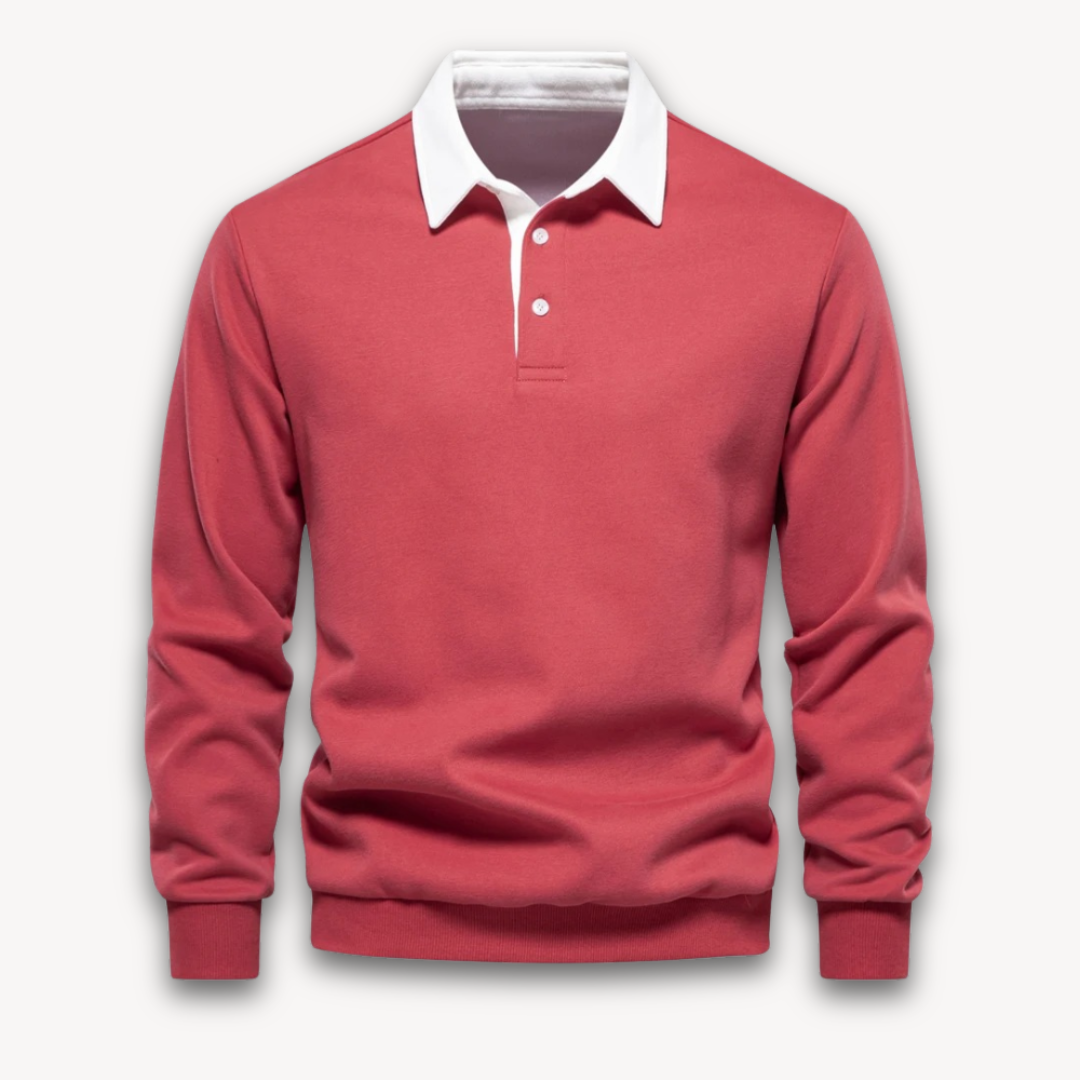 James Cotton Polo Sweater | Collared Long Sleeve Jumper