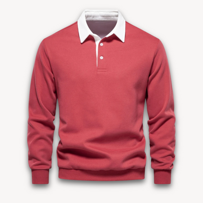 James Cotton Polo Sweater | Collared Long Sleeve Jumper