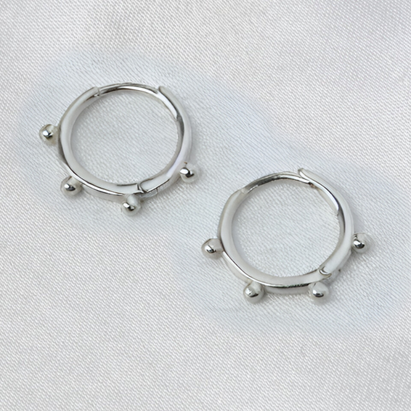 Beaded Hoop Earrings - Elowen