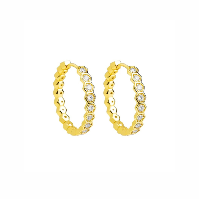 Hive Hoop Earrings Geometric - Alexa