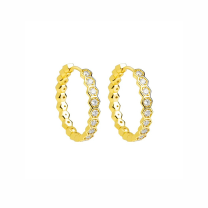 Hive Hoop Earrings Geometric - Alexa