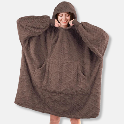 Isabella Fleece Blanket Hoodie | Oversized Hooded Knee-Length Hoodie