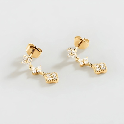 Floral Dangle Charm Earrings – Millie