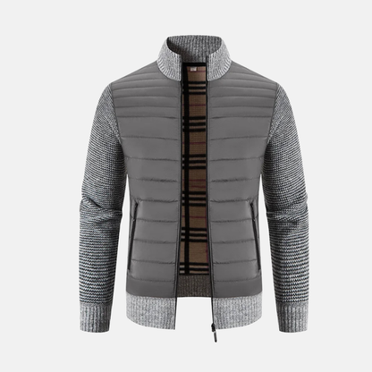 Benjamin Hybrid Jacket | Slim Fit Quilted Zip Front Jacket