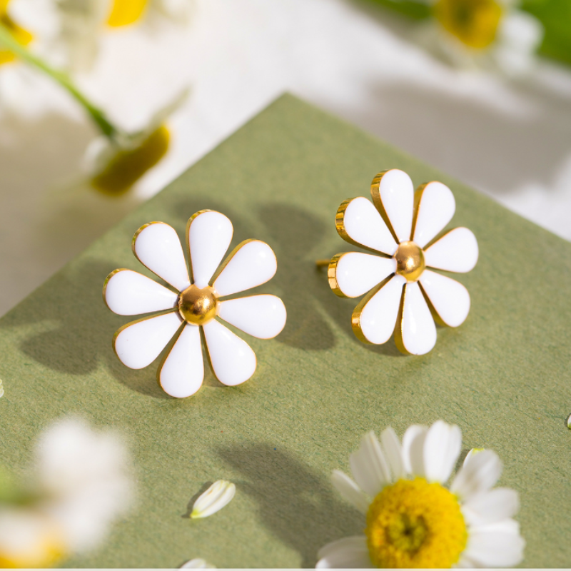 Petal Glow Studs - Eliana