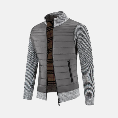 Benjamin Hybrid Jacket | Slim Fit Quilted Zip Front Jacket