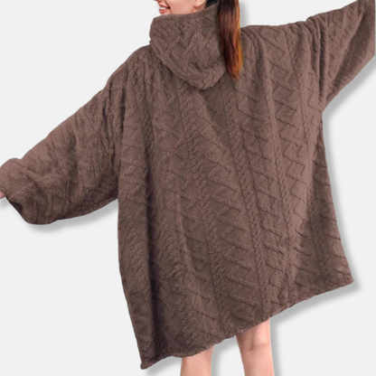 Isabella Fleece Blanket Hoodie | Oversized Hooded Knee-Length Hoodie