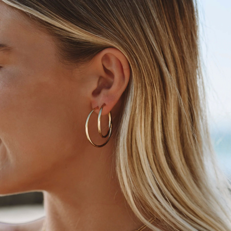 Everyday Gold-Plated Hoop Earrings - Emma
