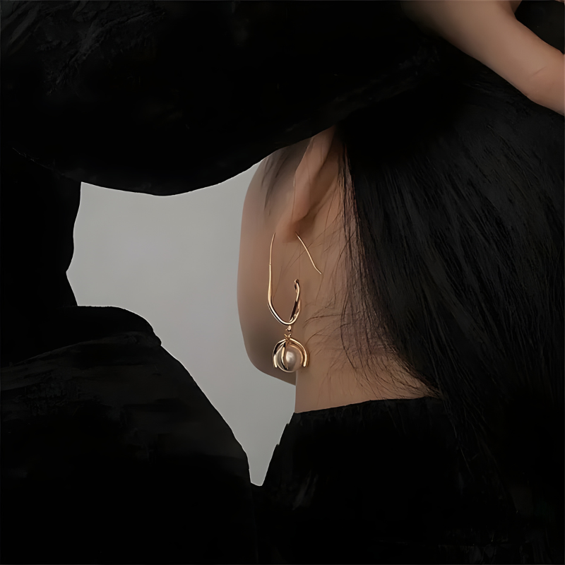 Twisted Pearl Drop Earrings - Marcelline