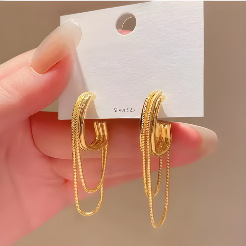 Modern Tassel Stud Earrings – Aria