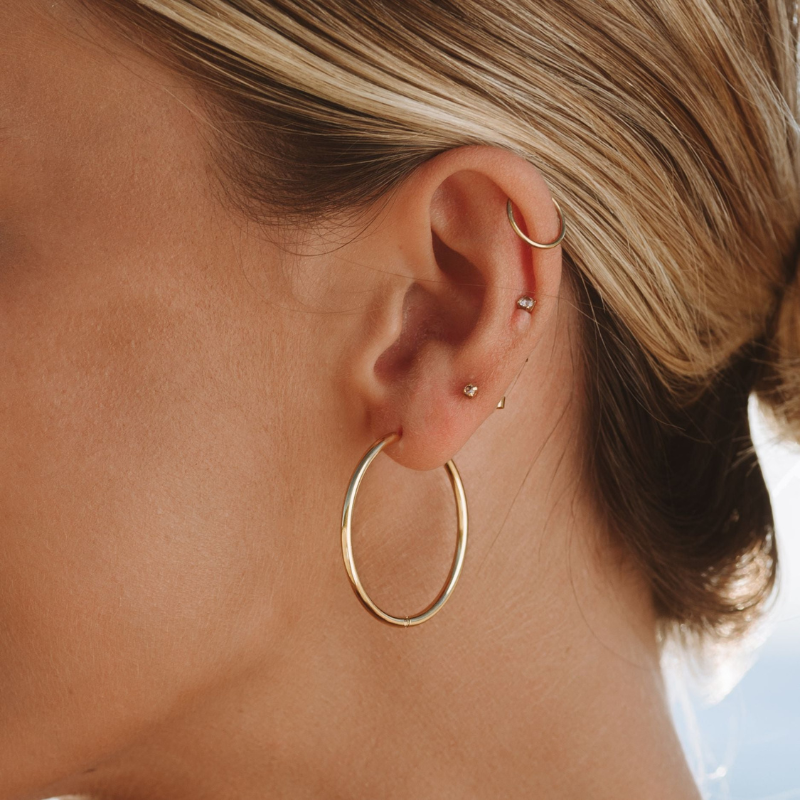 Everyday Gold-Plated Hoop Earrings - Emma