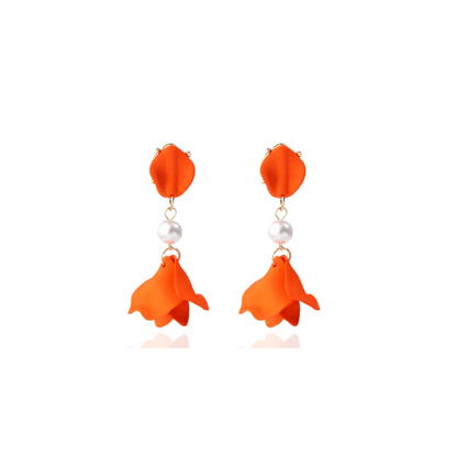 Gold-Plated Pearl Drop Earrings - Serena