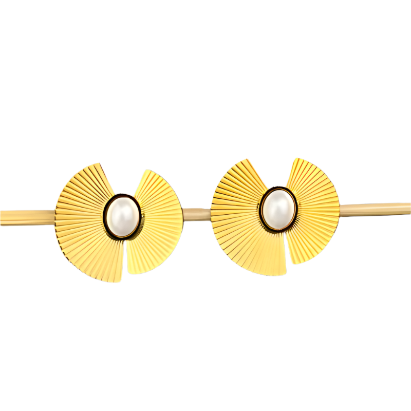 Gold Pearl Earrings - Ninna
