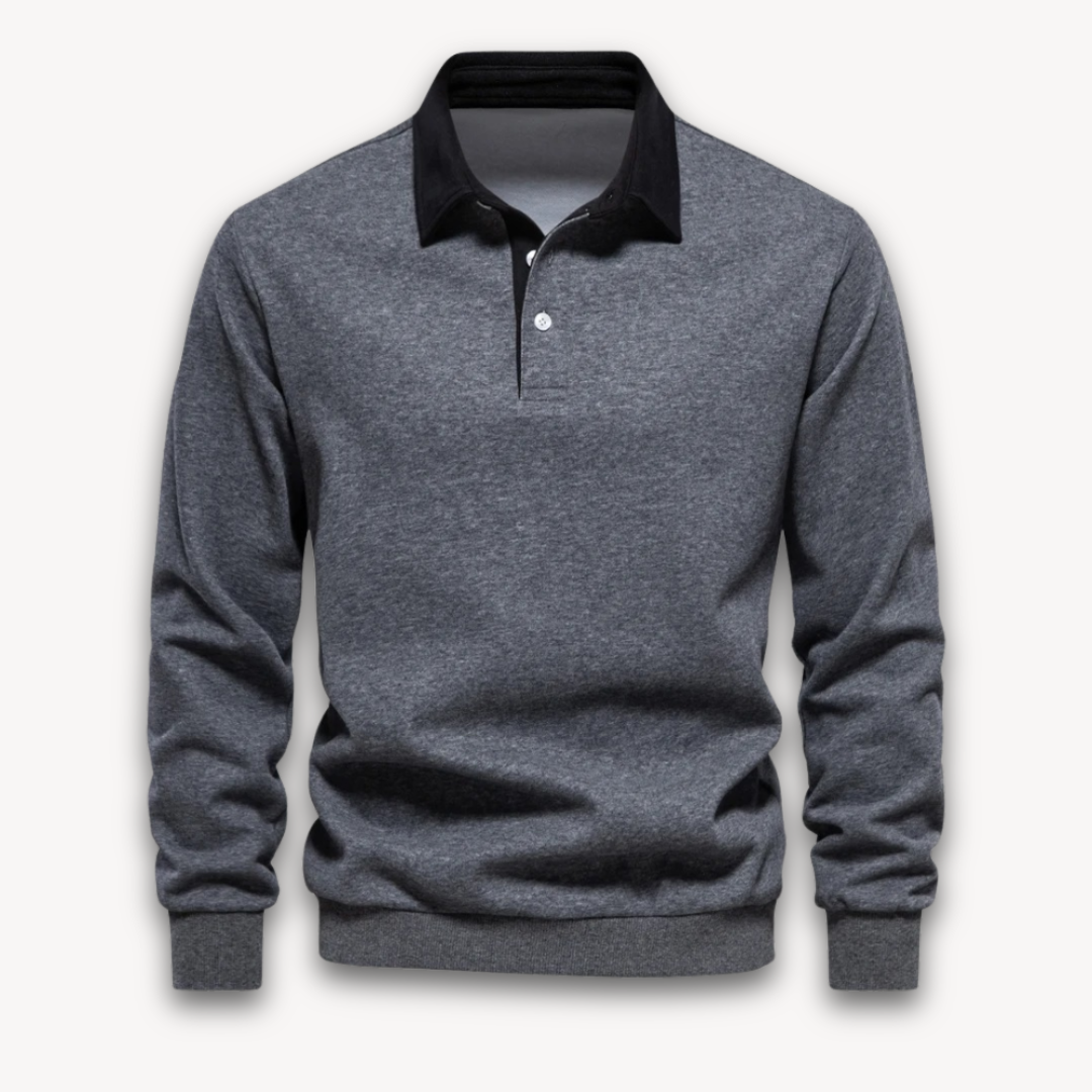 James Cotton Polo Sweater | Collared Long Sleeve Jumper