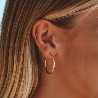 Everyday Gold-Plated Hoop Earrings - Emma