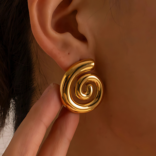 Vintage Spiral Hoops - Elena