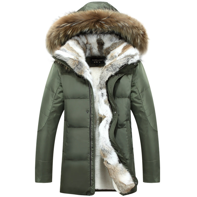 Sofia Nylon Parka Jacket | Fur Trim Hood Mid-Thigh Jacket