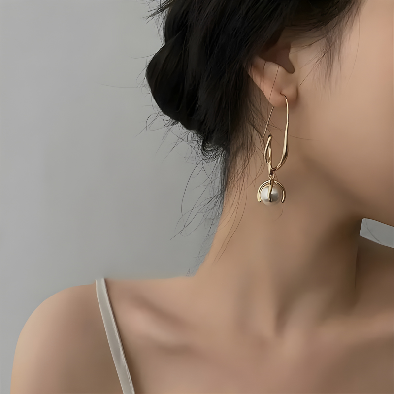 Twisted Pearl Drop Earrings - Marcelline
