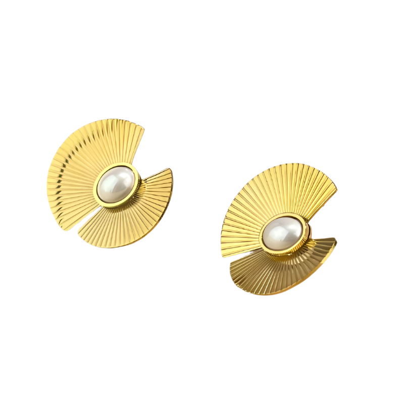 Gold Pearl Earrings - Ninna