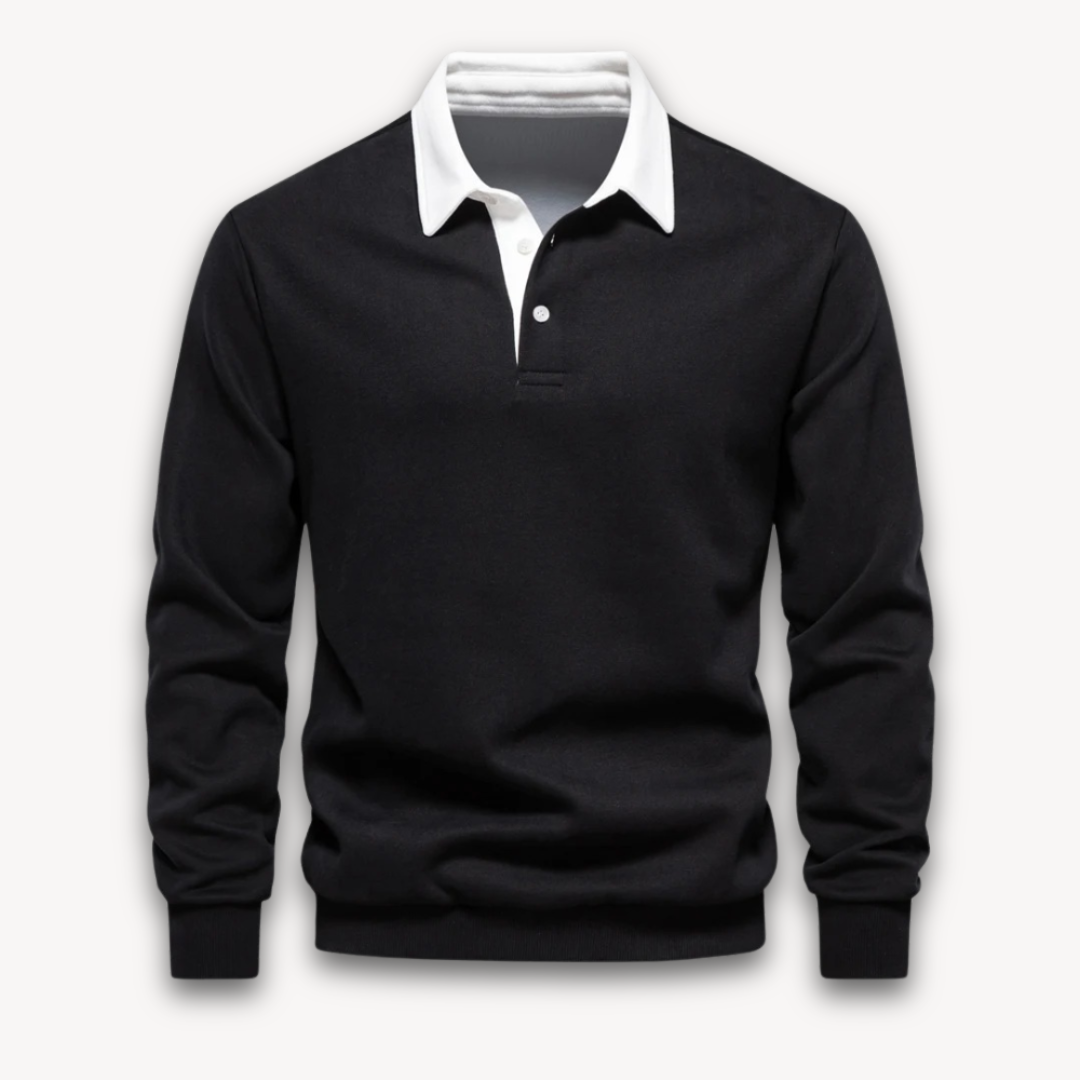 James Cotton Polo Sweater | Collared Long Sleeve Jumper