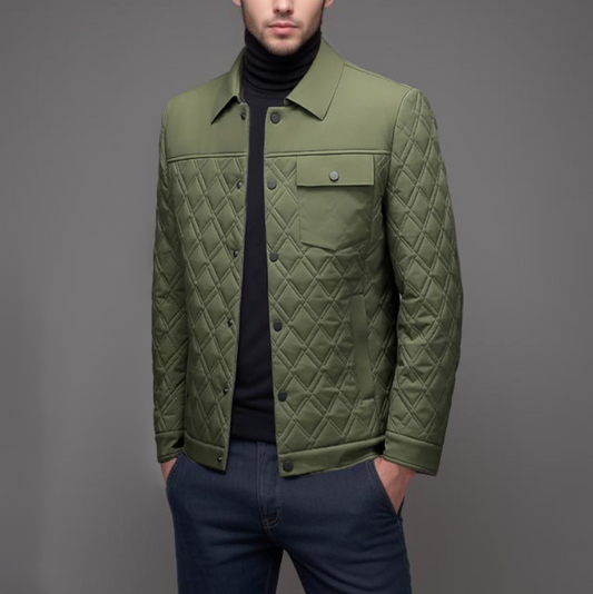 Theodore Quilted Jacket | Collared Button Front Jacket