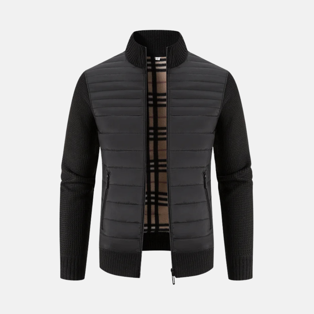Benjamin Hybrid Jacket | Slim Fit Quilted Zip Front Jacket
