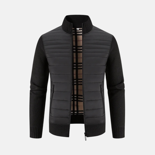 Benjamin Hybrid Jacket | Slim Fit Quilted Zip Front Jacket
