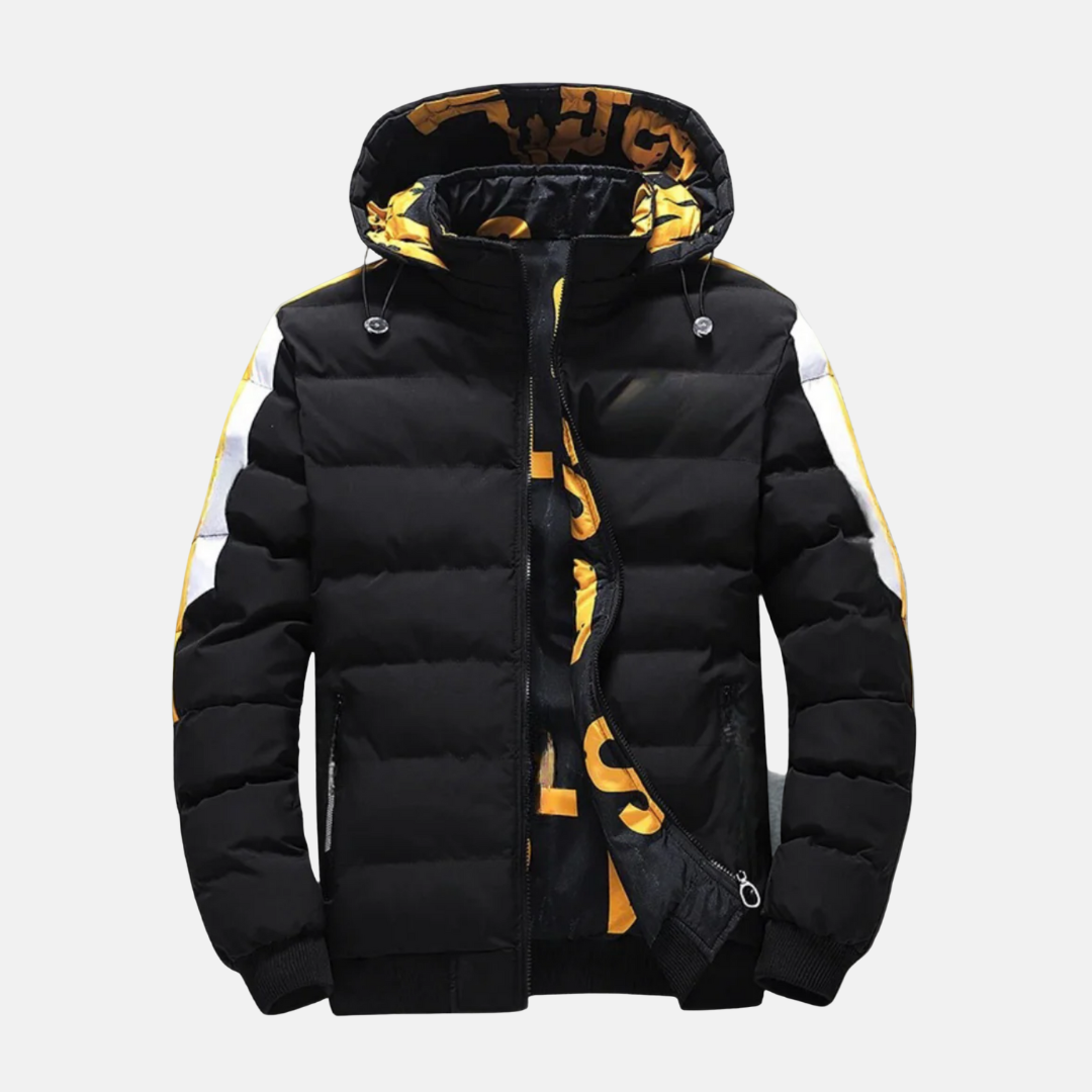 Theodore Nylon Puffer Jacket | Quilted Hooded Jacket