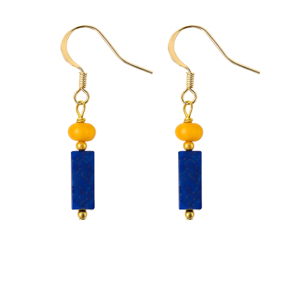Lapis Blue Drop Earrings - Cleo
