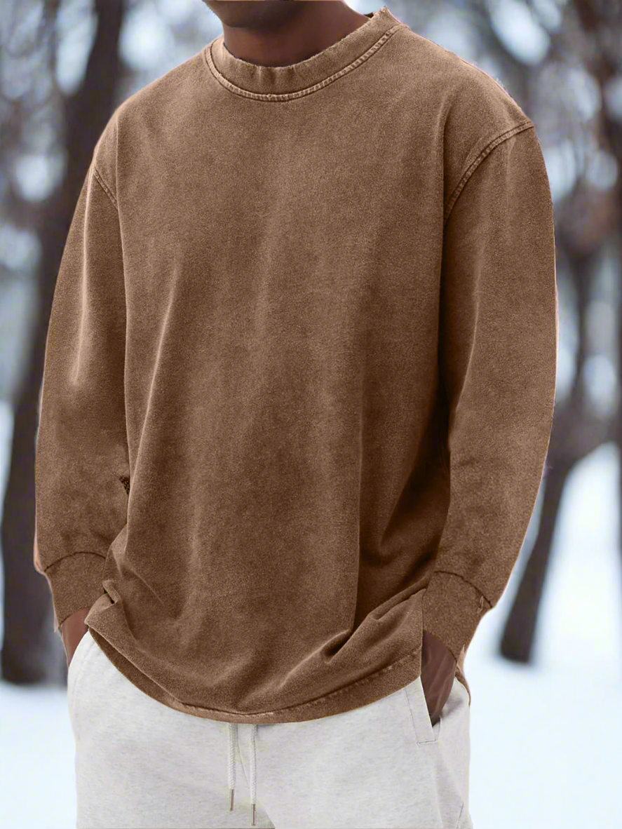 Harry Cotton Crewneck Sweater | Relaxed Fit Casual Sweater