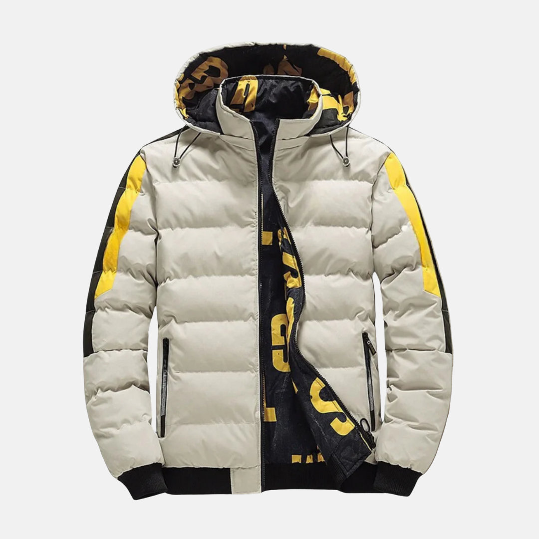 Theodore Nylon Puffer Jacket | Quilted Hooded Jacket