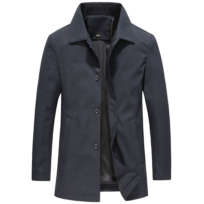 Theodore Cotton Car Coat | Tailored Fit Collared Coat