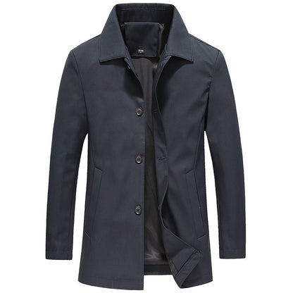 Theodore Cotton Car Coat | Tailored Fit Collared Coat