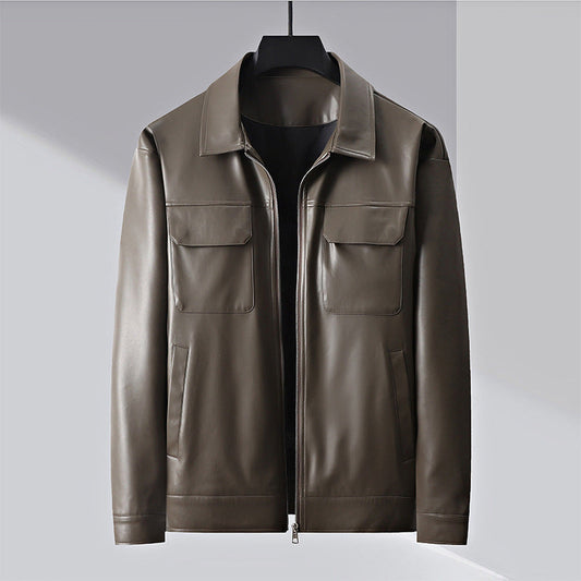 Joshua Leather Jacket | Casual Hip-Length Jacket