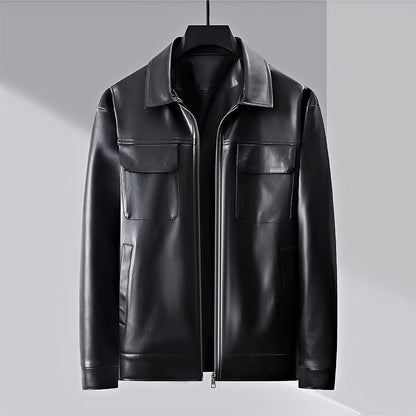 Joshua Leather Jacket | Casual Hip-Length Jacket