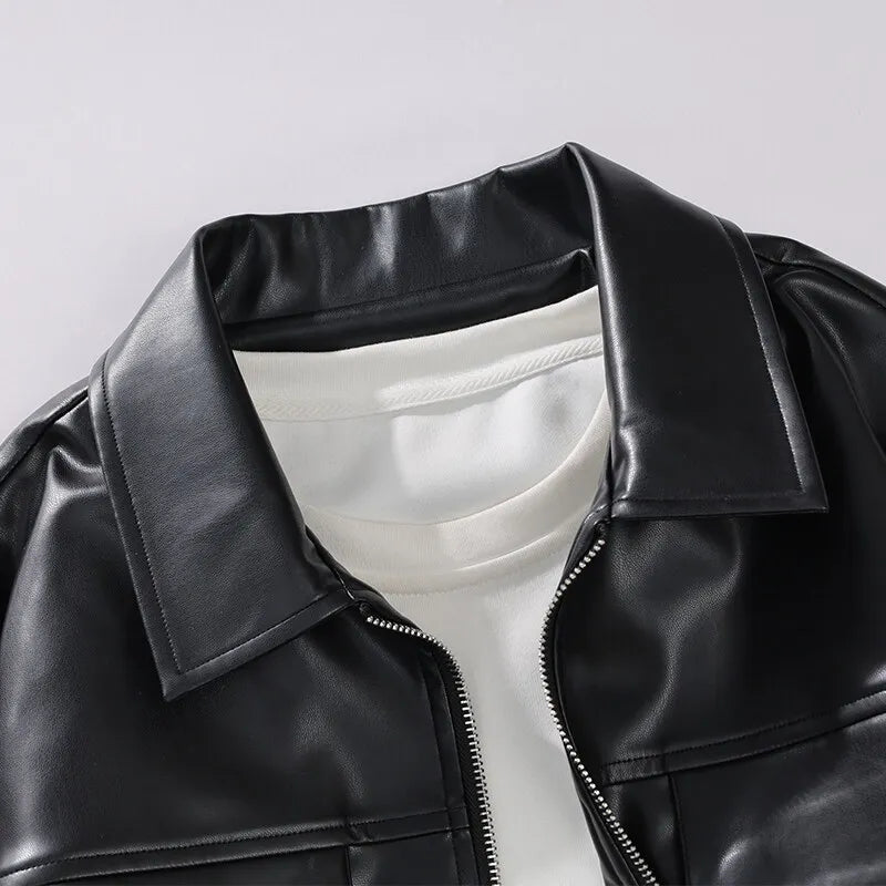 Joshua Leather Jacket | Casual Hip-Length Jacket