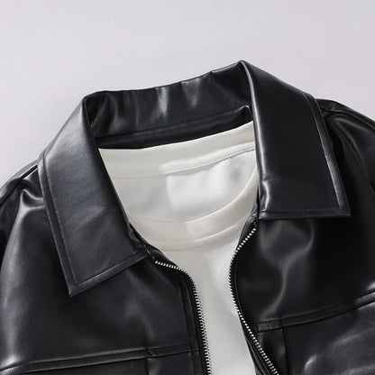 Joshua Leather Jacket | Casual Hip-Length Jacket
