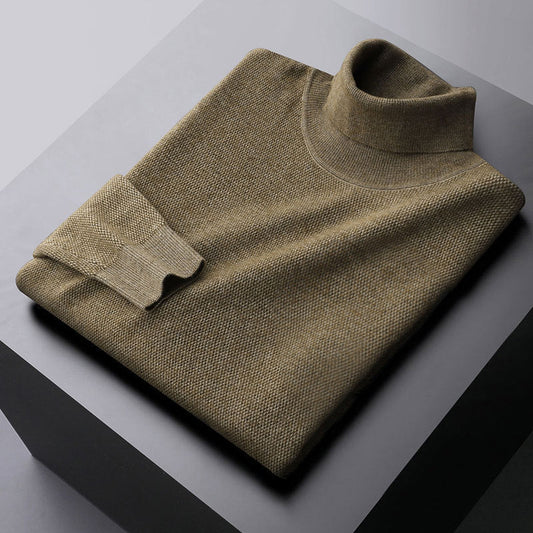 Theodore Wool Turtleneck Sweater | Casual Hip-Length Sweater