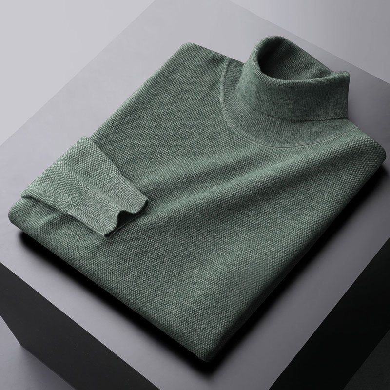 Theodore Wool Turtleneck Sweater | Casual Hip-Length Sweater