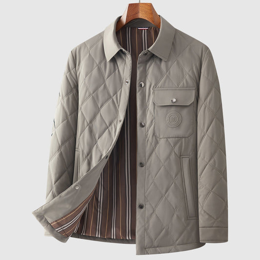 Oscar Quilted Jacket | Collared Button Front Jacket
