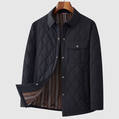 Oscar Quilted Jacket | Collared Button Front Jacket