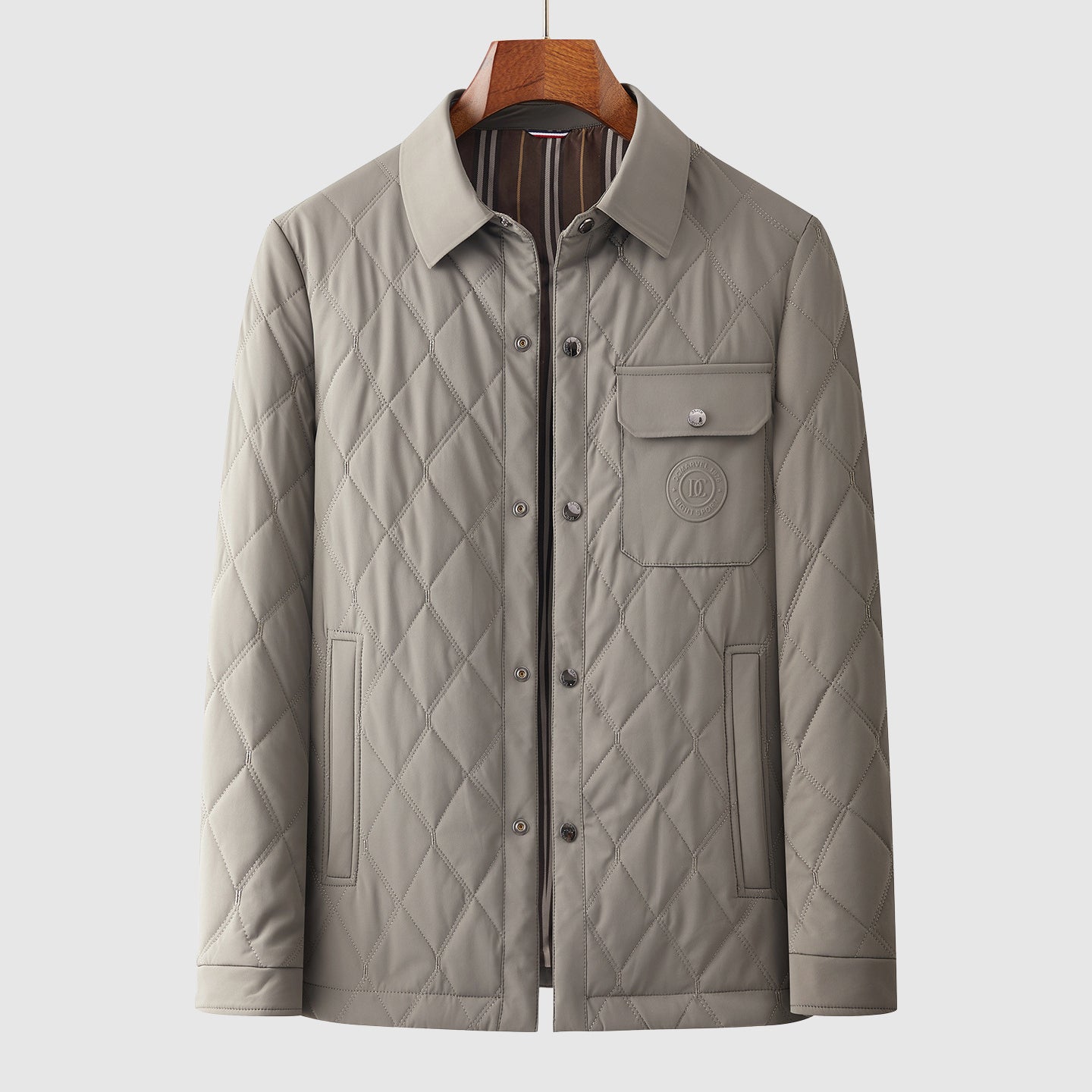 Oscar Quilted Jacket | Collared Button Front Jacket